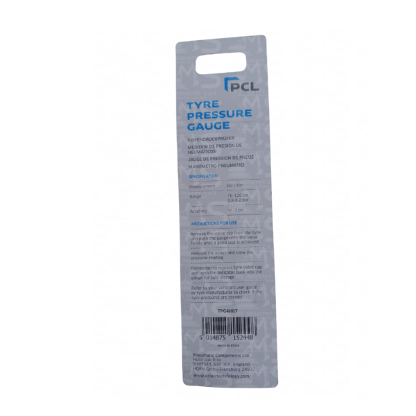 Medidor de presión de neumáticos (1) CALIBRADOR PCL 120 LBS CHINO