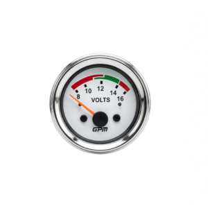 Medidor Voltimetro 12V Tablero Blanco GPM 216-057