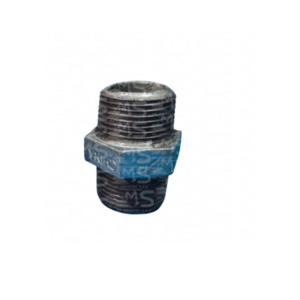 NIPLE hexagonal  Hierro Galvanizado1 1/2 (venta por unidad)