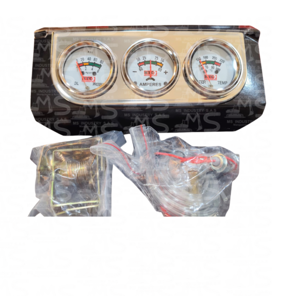 Medidor Triple (Batería-Aceite-Temp) Tablero Blanco 216-065