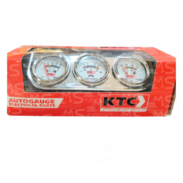Medidor Triple (Batería-Aceite-Temp) Tablero Blanco 216-065